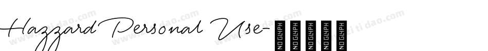 Hazzard Personal Use字体转换